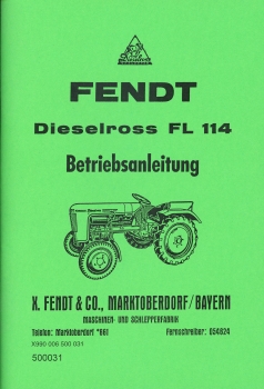 Betriebsanleitung Dieselross FL 114  ( 07.58 )